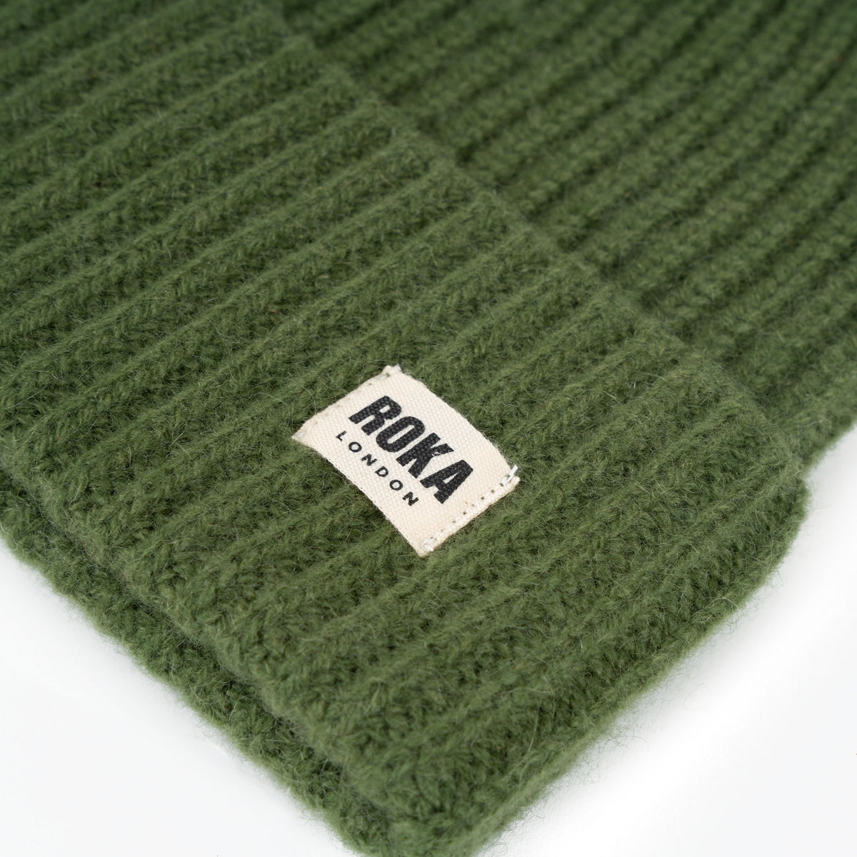 Shard Cashmere Beanie Hat in Avocado