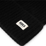 Shard Cashmere Beanie Hat in Black