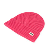 Shard Cashmere Beanie Hat in Coral