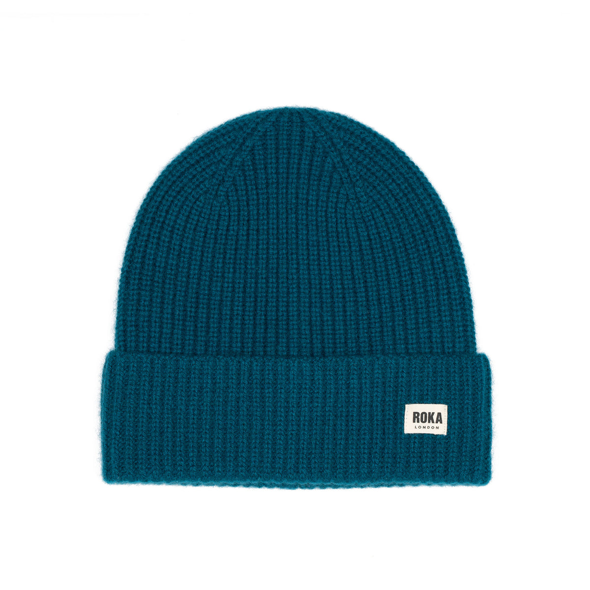 Shard Cashmere Beanie Hat in Teal