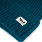 Shard Cashmere Beanie Hat in Teal