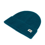 Shard Cashmere Beanie Hat in Teal