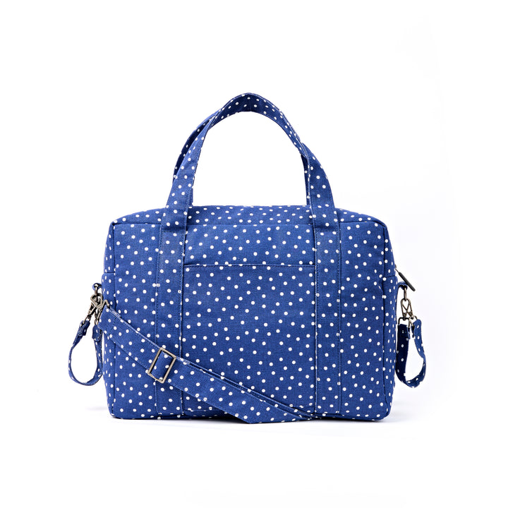 Somerset Shoulder Bag in Navy Polka