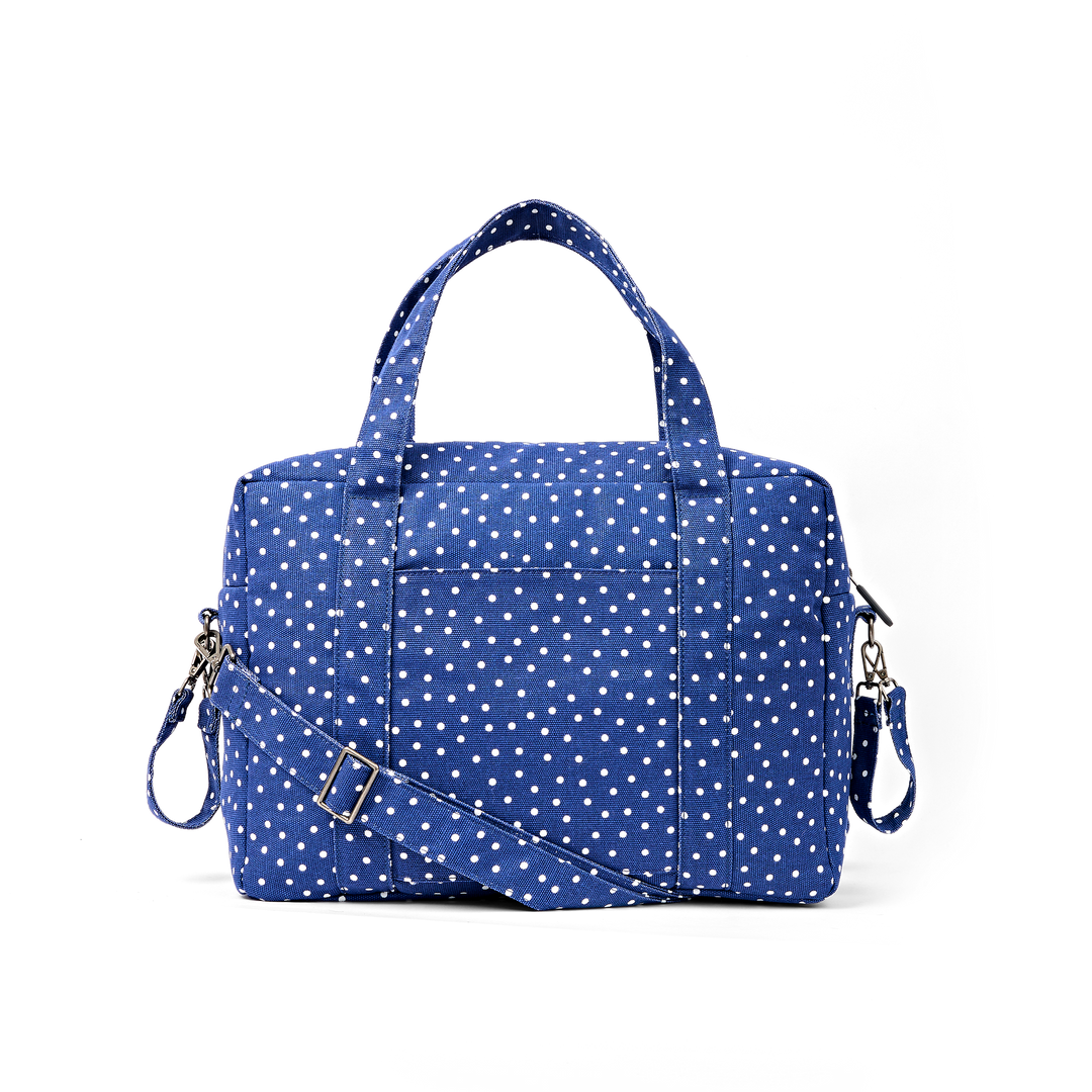 Somerset Shoulder Bag in Navy Polka