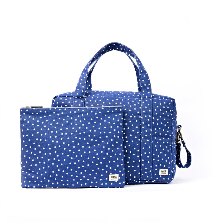 Somerset Shoulder Bag in Navy Polka