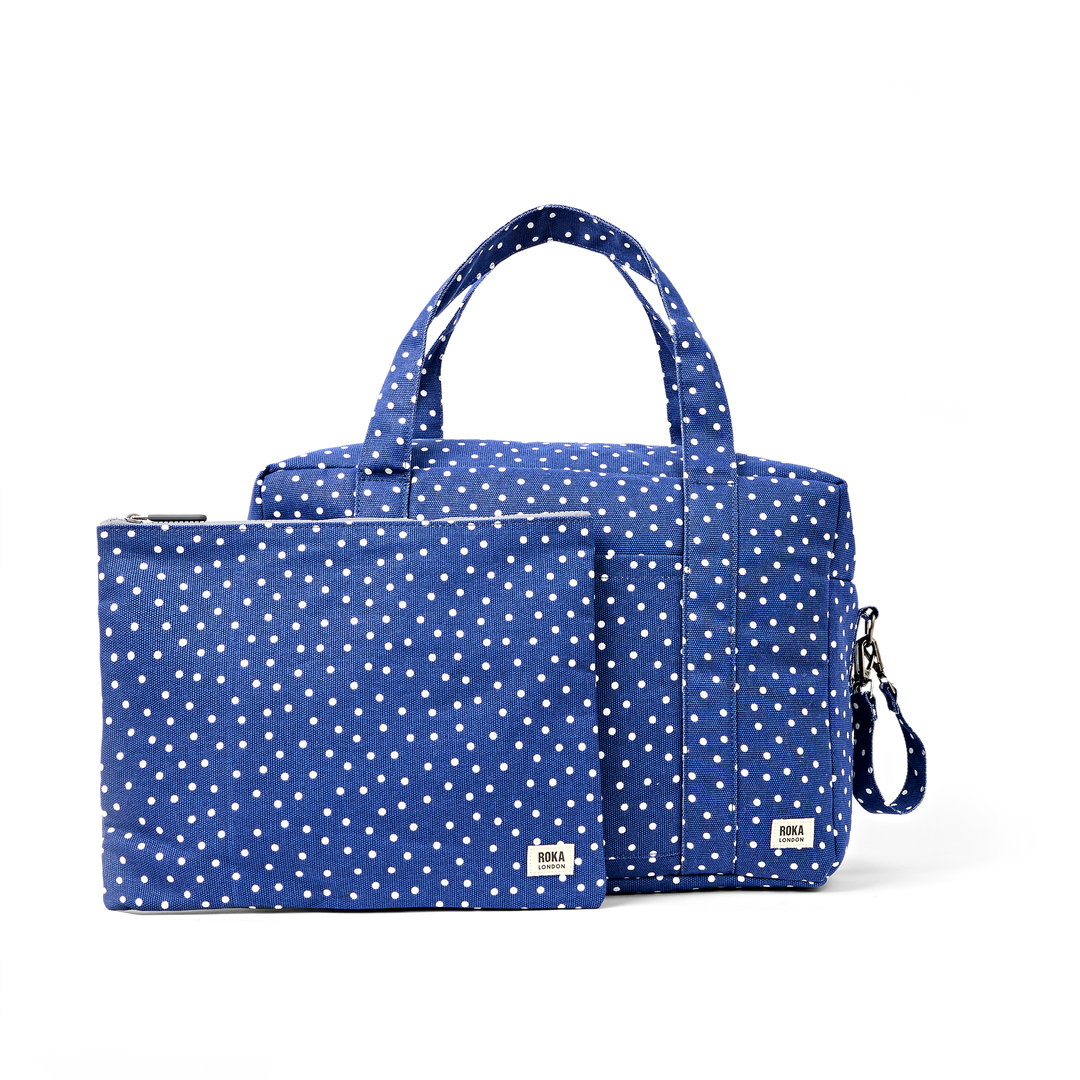 Somerset Shoulder Bag in Navy Polka