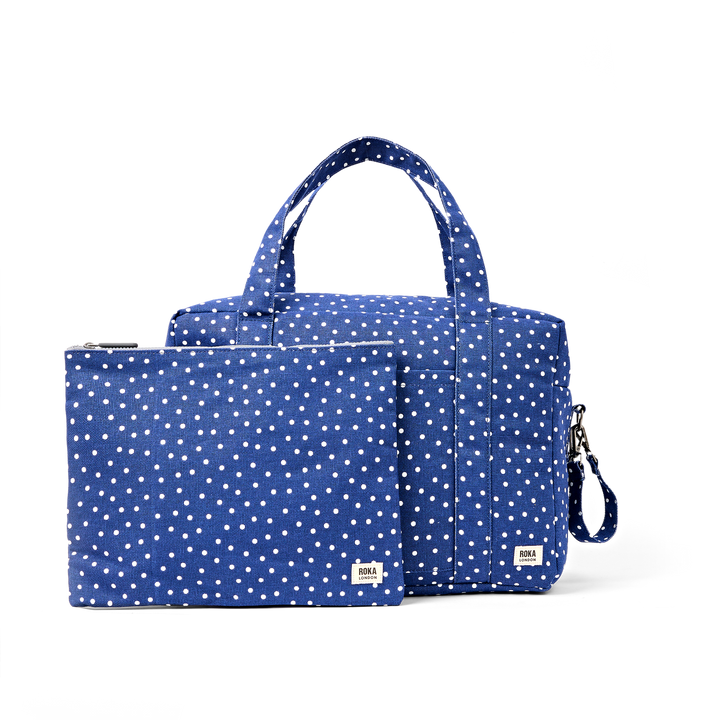 Somerset Shoulder Bag in Navy Polka