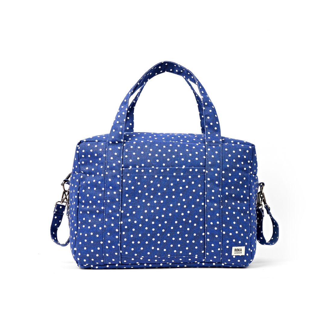 Somerset Shoulder Bag in Navy Polka