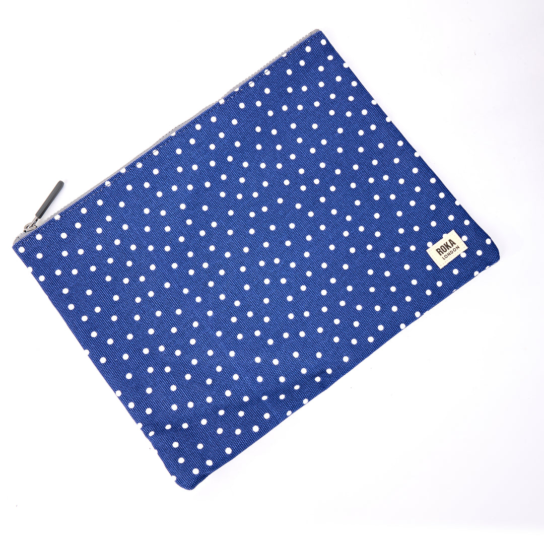 Somerset Shoulder Bag in Navy Polka
