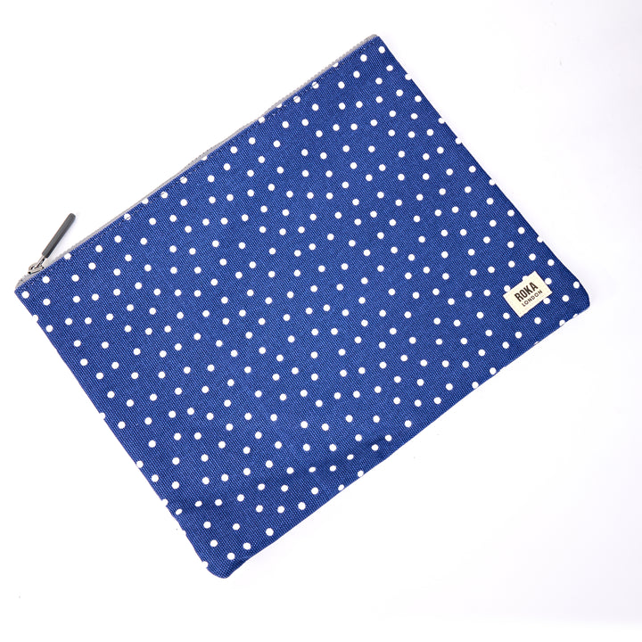 Somerset Shoulder Bag in Navy Polka