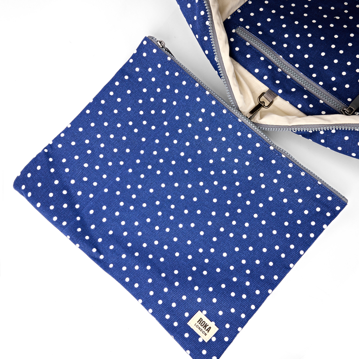 Somerset Shoulder Bag in Navy Polka