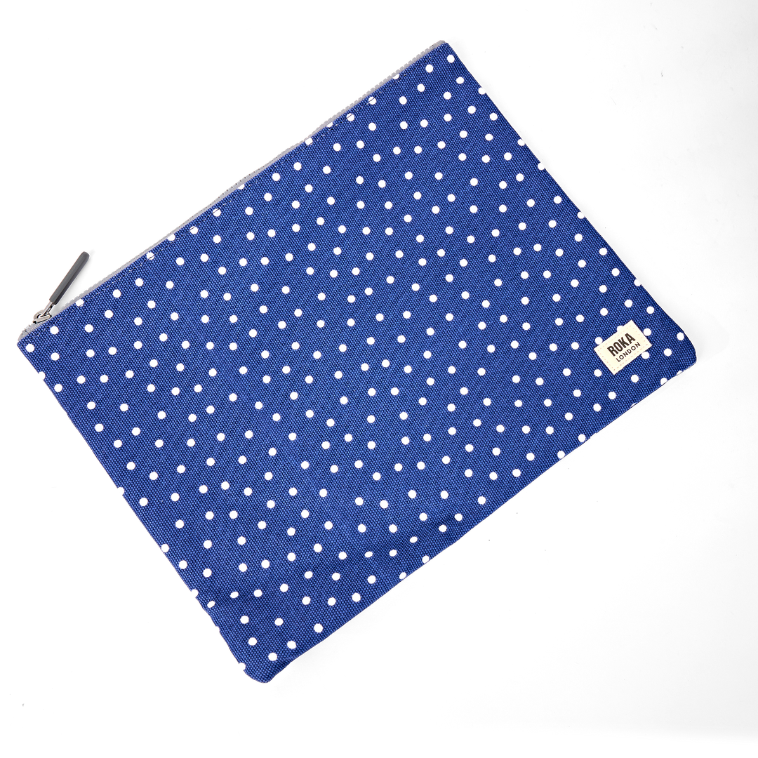 Somerset Shoulder Bag in Navy Polka