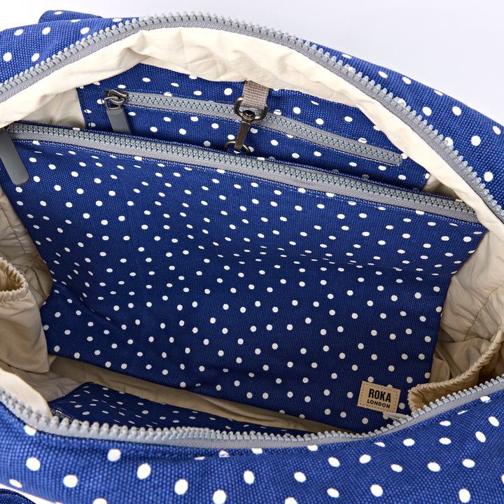 Somerset Shoulder Bag in Navy Polka