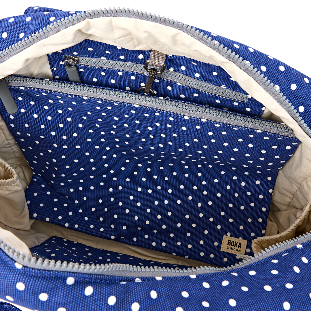 Somerset Shoulder Bag in Navy Polka