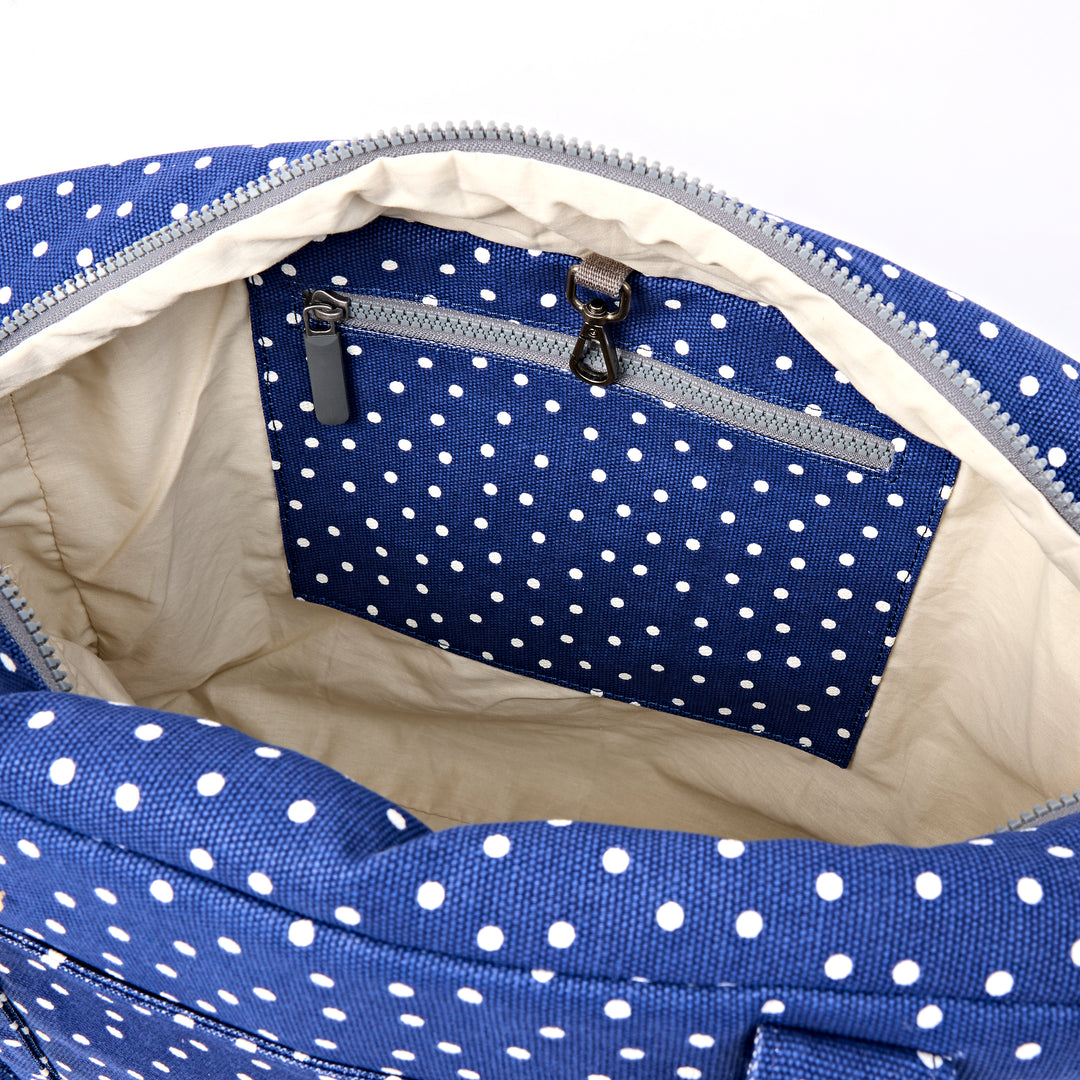 Somerset Shoulder Bag in Navy Polka