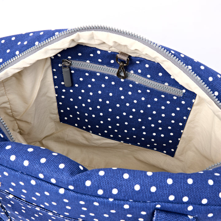 Somerset Shoulder Bag in Navy Polka