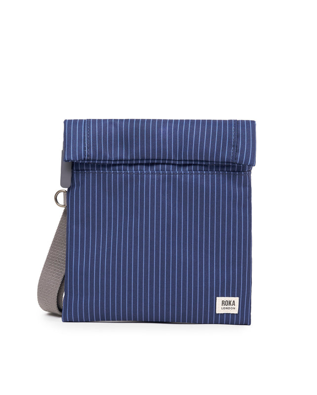 Stratford Crossbody Bag in Dark Denim Pin Stripe