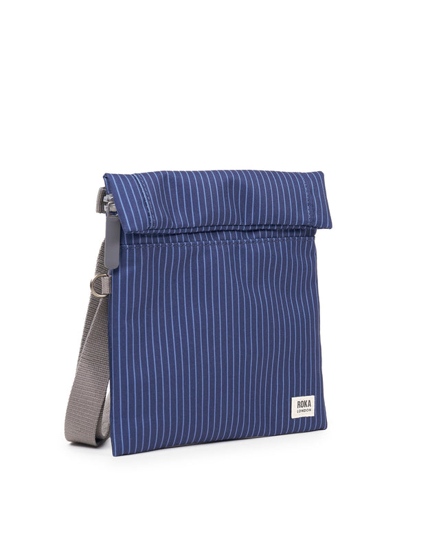 Stratford Crossbody Bag in Dark Denim Pin Stripe
