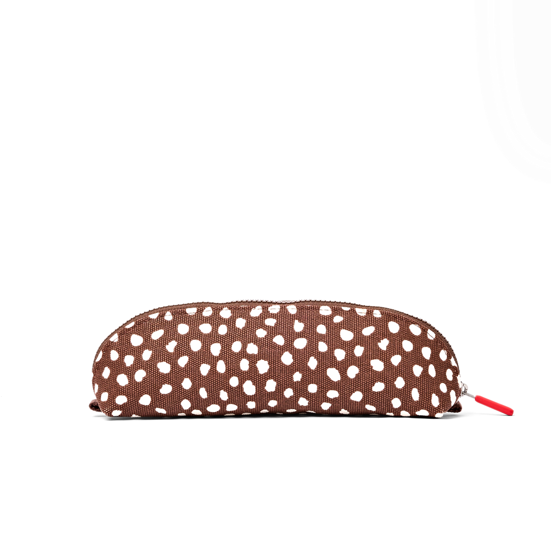 Tate Pencil Case in Brown Spot