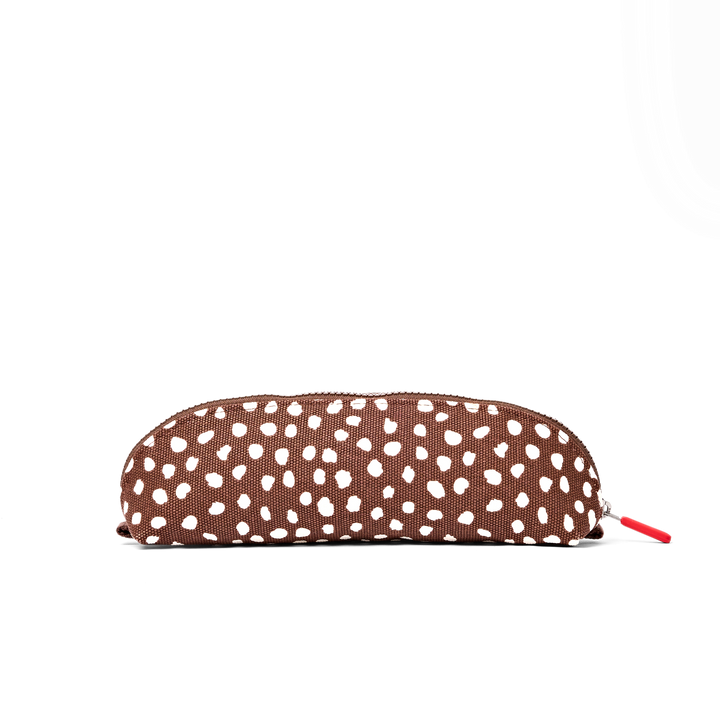 Tate Pencil Case in Brown Spot