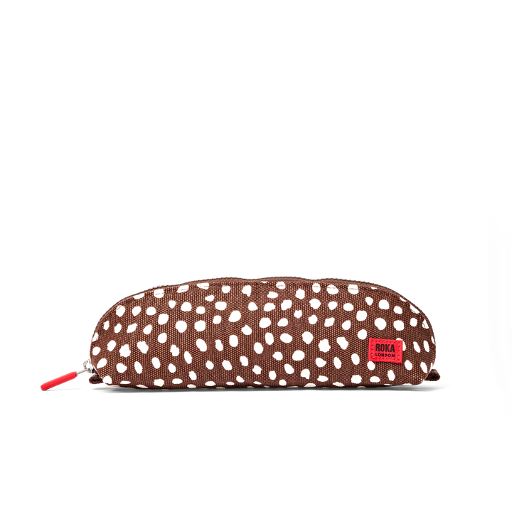 Tate Pencil Case in Brown Spot