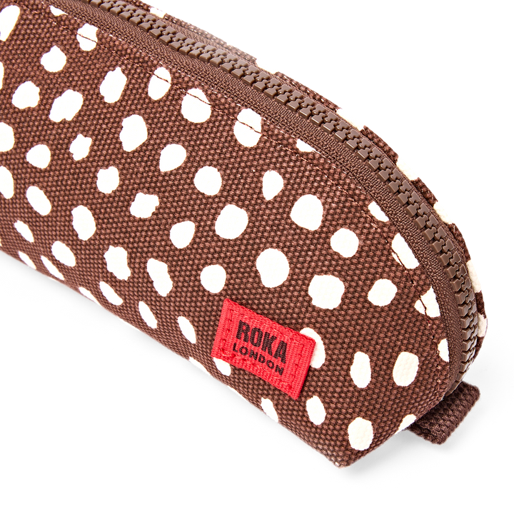 Tate Pencil Case in Brown Spot