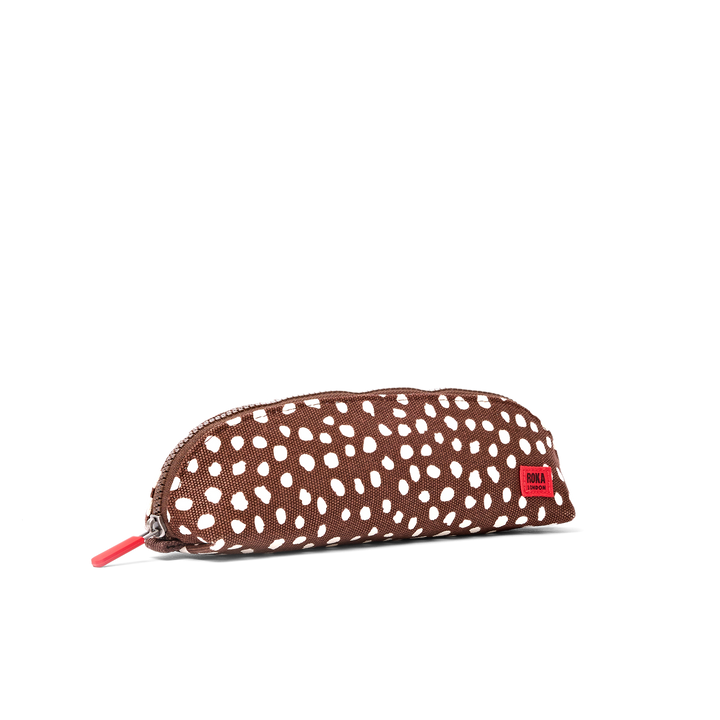 Tate Pencil Case in Brown Spot