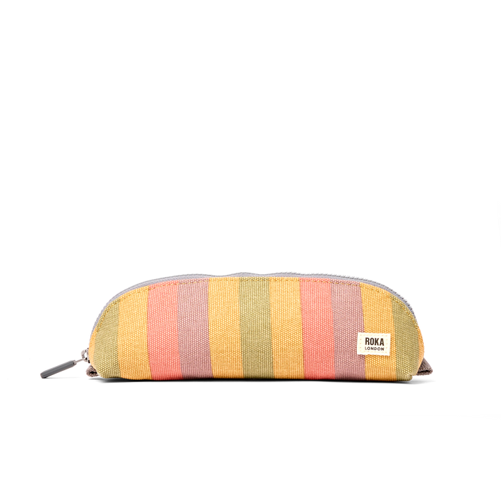 Tate Pencil Case in Faded Multi Stripe
