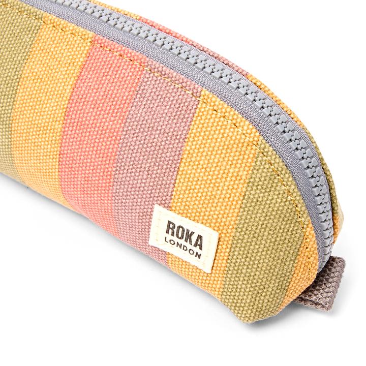 Tate Pencil Case in Faded Multi Stripe