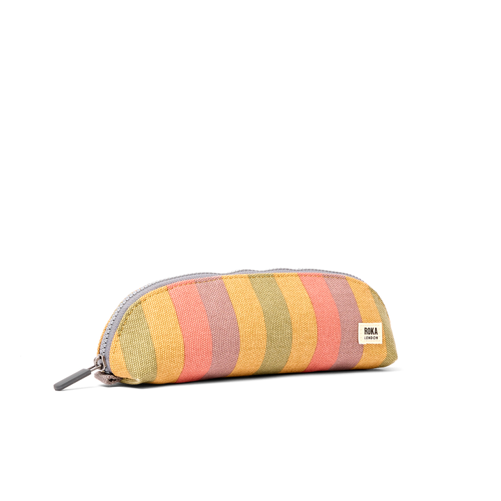 Tate Pencil Case in Faded Multi Stripe