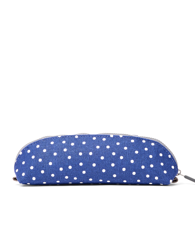 Tate Pouch in Navy Polka