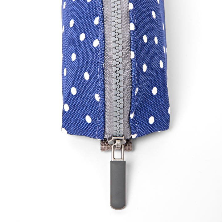 Tate Pencil Case in Navy Polka