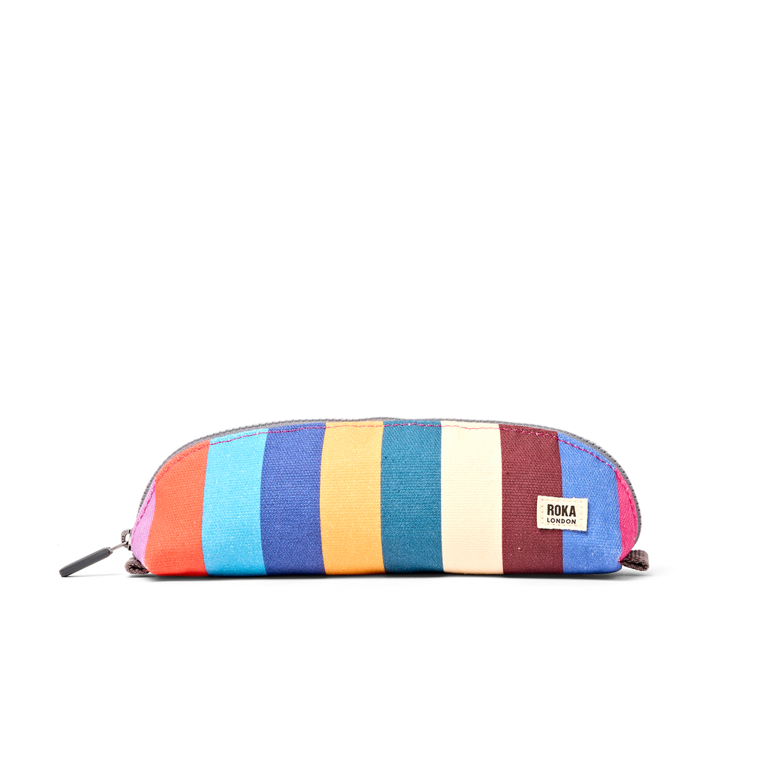 Tate Pencil Case in Wide Stripe Multi