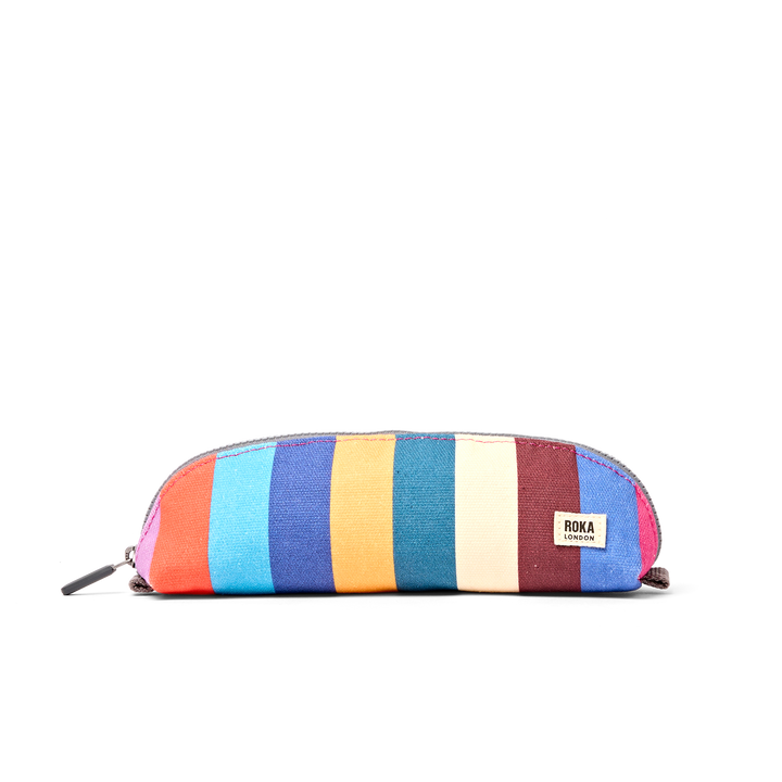 Tate Pencil Case in Wide Stripe Multi