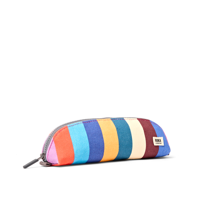 Tate Pencil Case in Wide Stripe Multi