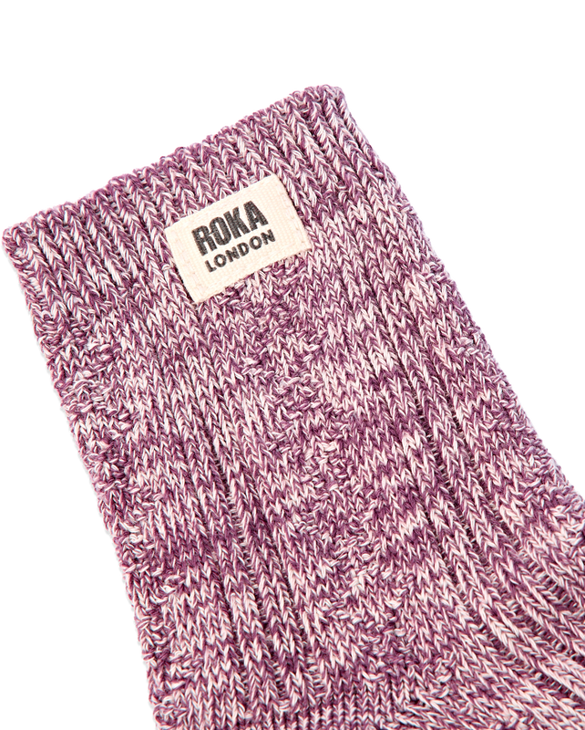 Wallace Crew Socks for Women in Berry