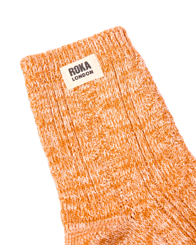 Wallace Crew Socks for Women in Burnt Orange