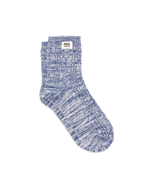 Wallace Crew Socks for Women in Coastal Blue