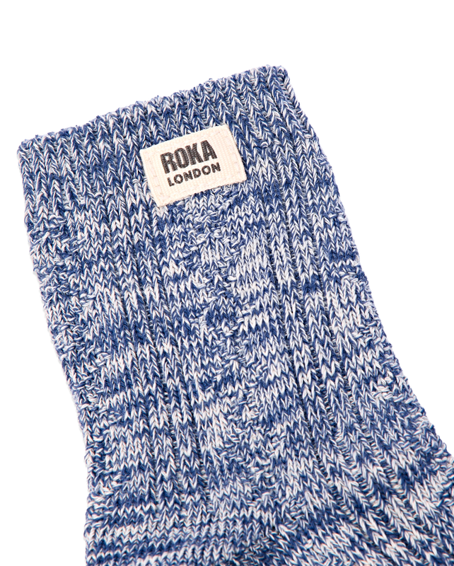 Wallace Crew Socks for Women in Coastal Blue