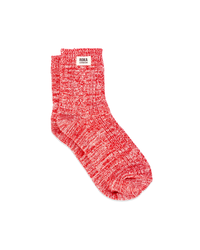 Wallace Crew Socks for Women in Cranberry