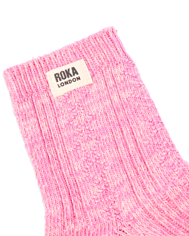Wallace Crew Socks for Women in Pink Carnation