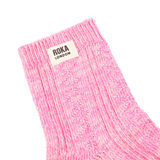 Wallace Crew Socks for Women in Pink Carnation