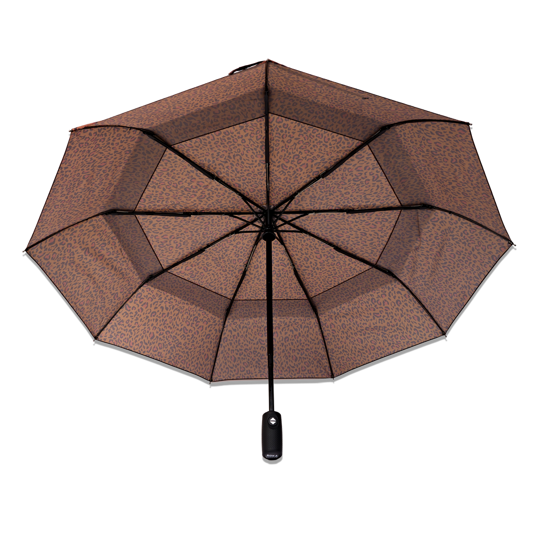 Waterloo Umbrella in Brown Mini Leopard