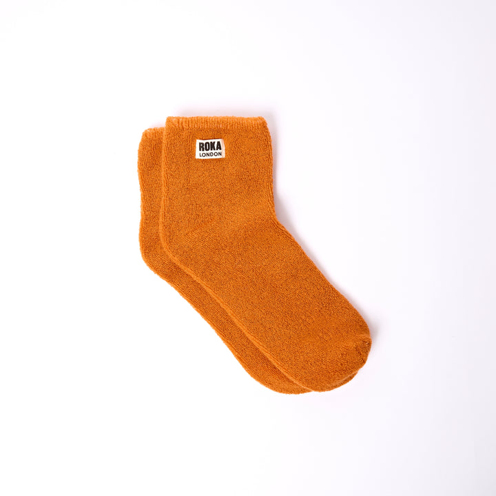 Watford Crop Socks for Women in Burnt Orange