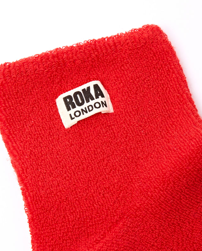 Watford Crop Socks for Women in Cranberry