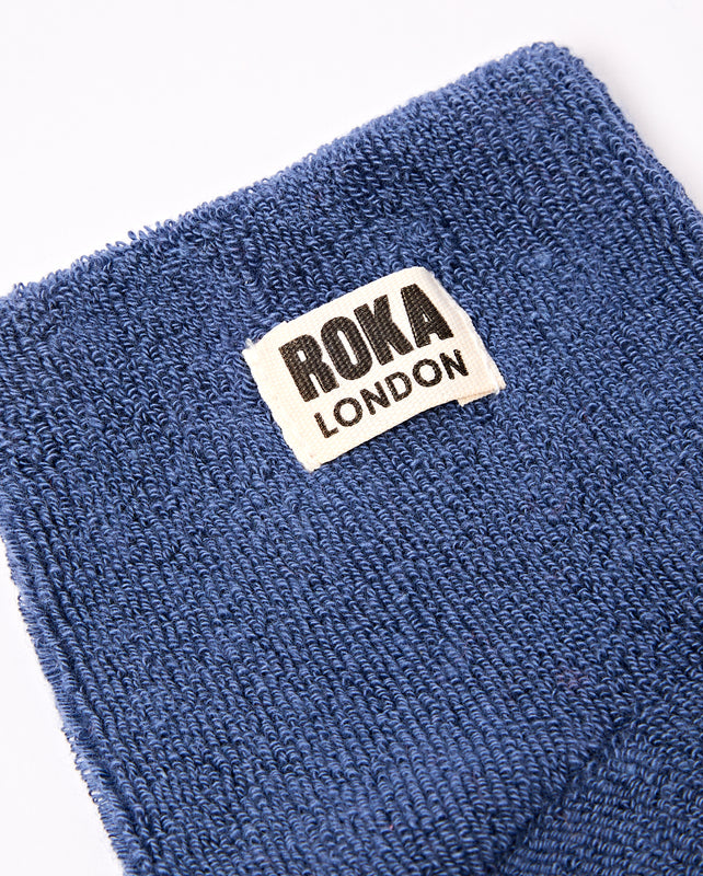Watford Crop Socks for Women in Coastal Blue