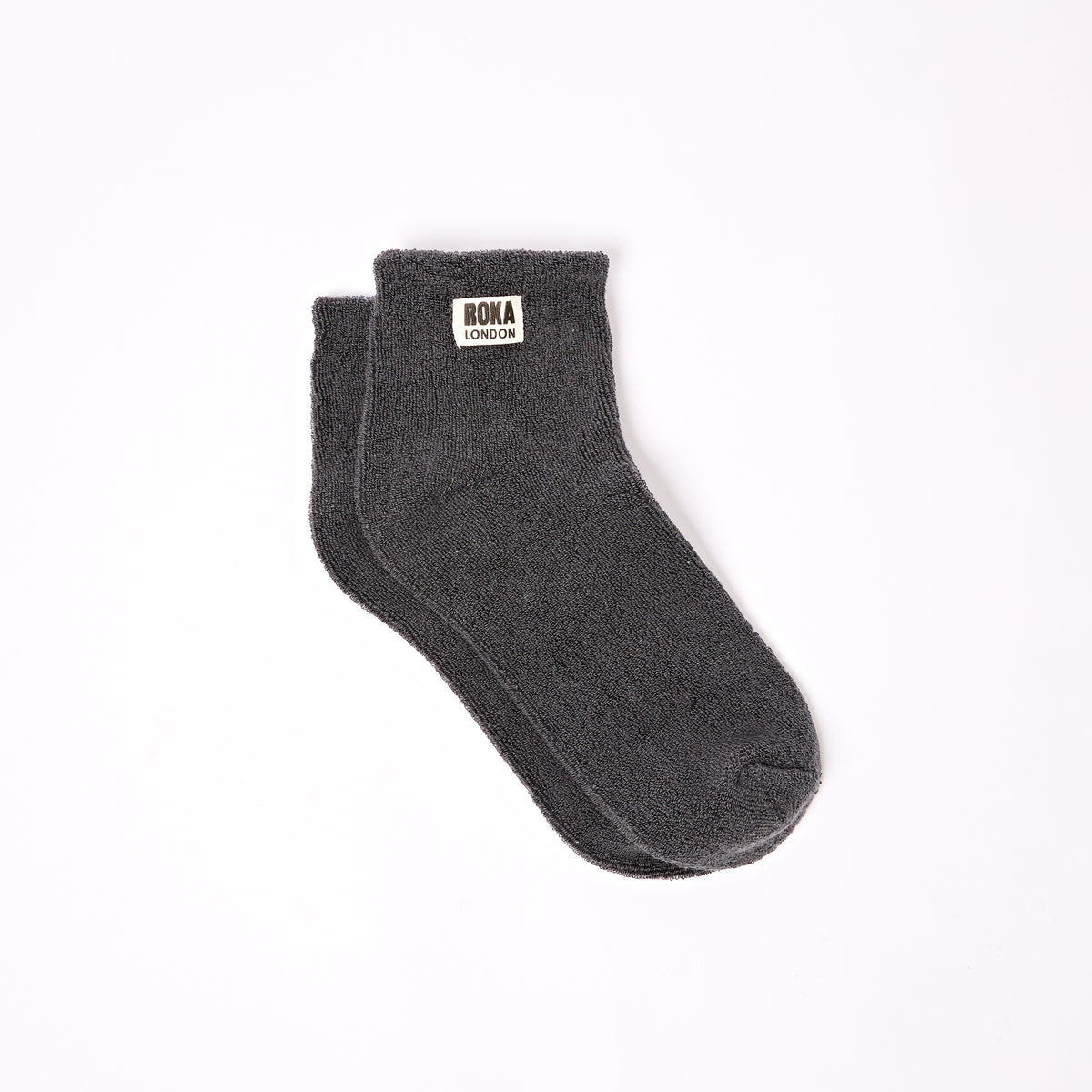 Watford Crop Socks for Women in Faded Black