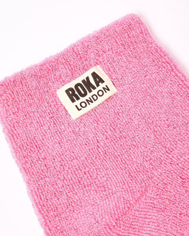 Watford Crop Socks for Women in Pink Carnation
