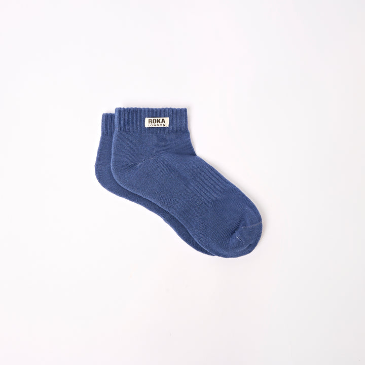 Wembley Ankle Socks for Kids in Coastal Blue