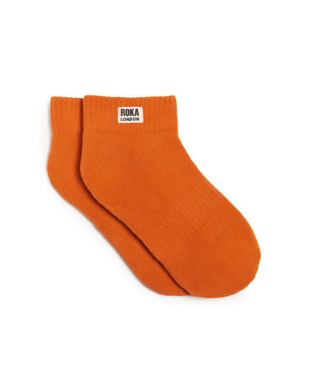 Wembley Ankle Socks for Women in Burnt Orange